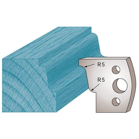 Diamwood Jeu de 2 fers profilés Ht. 40 x 4 mm doucine M31 en Acier - 40 x 4 mm - Doucine rayon 5 mm - Épaisseur 4 mm - Compatible avec porte-outils hauteur 50 et 40 mm