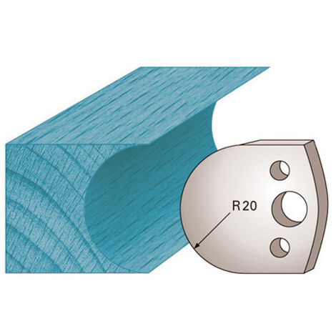 Diamwood Jeu de 2 fers profilés Ht. 40 x 4 mm M131 congé - 2 pièces - Dimensions : 40mm de hauteur et 4mm d'épaisseur - Épaisseur : 4mm - Rayon de 20mm - Acier SP professionnel - Entraxe compatible