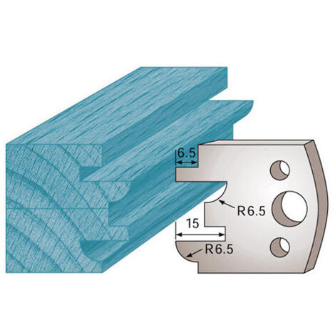 Diamwood Jeu de 2 fers profilés Ht. 40 x 4 mm profil / contre-profil M96 pour porte-outils de toupie - Acier SP - Adapté pour entraxe des trous 24 mm - Qualité professionnelle - Compatible avec toupie