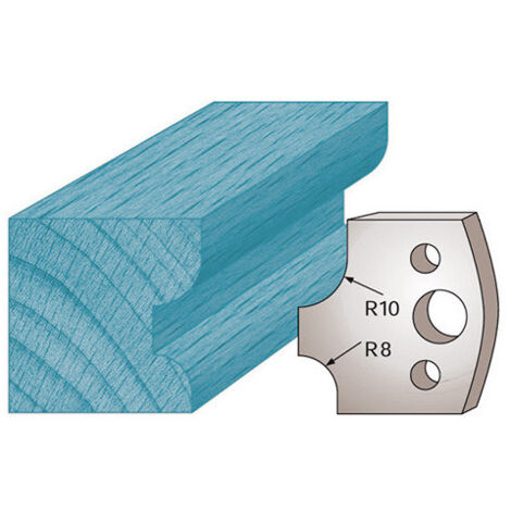 Diamwood Jeu de 2 fers profilés Ht. 40 x 4 mm quart de rond double M40 - Dimensions 40 x 4 mm - Épaisseur 4 mm - Compatible avec porte-outils - Acier SP haute qualité