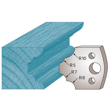 Diamwood Jeu de 2 Fers Profilés Ht. 40 x 4 mm Quart de Rond M22 pour Toupie - Acier SP - Dimensions : 40 mm x 4 mm - Épaisseur : 4 mm - Usage Professionnel