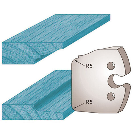 Diamwood Jeu de 2 fers profilés Ht. 50 x 5,5 mm double plate-bande M231 - 2 pièces - 50 mm longueur, 5,5 mm largeur, 5,5 mm épaisseur - Compatible avec porte-outils haute 50 - Acier SP