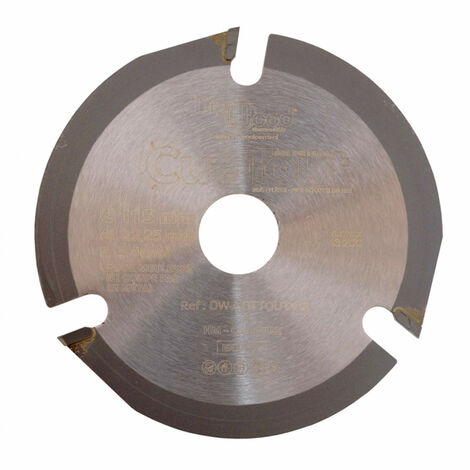 Diamwood – Lame de scie circulaire 125mm – Alésage 22,23mm – 3 dents – Épaisseur 2,8/2,2mm – Pour bois, plâtre et PVC – Coupe nette sans éclat