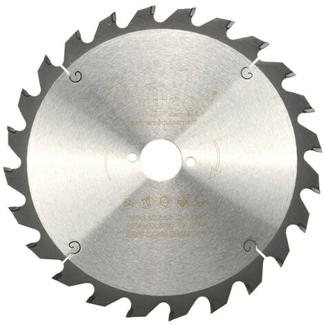 Diamwood – Lame de scie circulaire 230 mm – Alésage 30 mm – 24 dents alternées – Pour bois tendre et exotique – Épaisseur 2,8 mm