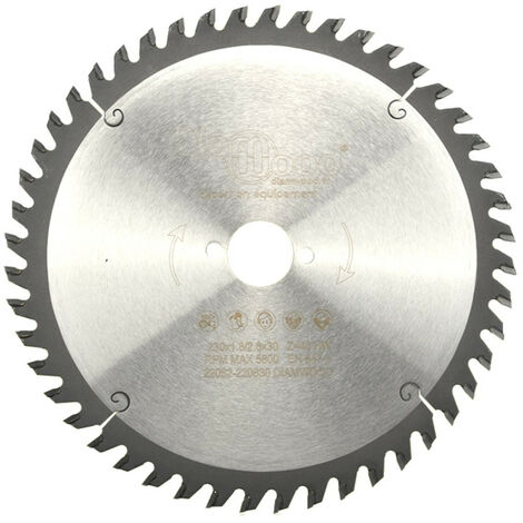 Diamwood – Lame de scie circulaire 235 mm – Alésage 30 mm – 48 dents pour bois dur et exotique – Épaisseur 2,8 mm – Finition universelle