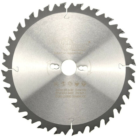 Diamwood – Lame de scie circulaire carbure 250 mm – Alésage 30 mm avec bagues – 24 dents alternées pour coupe précise bois tendre et exotique