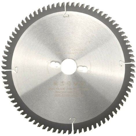 Lame de Scie Circulaire Bois Alu HM Finition pour Scie à Onglet - Découpe Parfaite - Diamètre 255 mm - 80 Dents Trapézoïdales Plates Négatives - Alésage Possible 30,25, 20 mm ép. 3,2/2,2 mm - DIAMWOOD