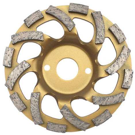 Diamwood – Plateau de surfaçage diamanté 125mm – Alésage 22,23mm – Hauteur 6mm – 16 segments pour béton et granite – Coupe à sec ou à l'eau