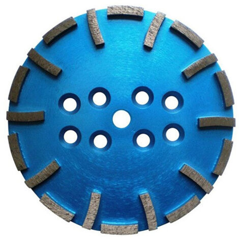 Diamwood Plateau de surfaçage diamanté 20 segments D. 250 mm - Ht. 10 mm - Fixation universelle - Convient aux bétons très durs - Dimensions segments 40 x 10 x 10 mm - Dureté douce