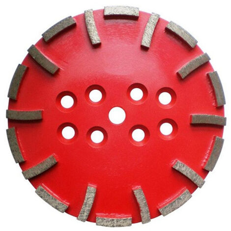 Diamwood Plateau de surfaçage diamanté 20 segments - D. 250 x Ht. 10 mm - Fixation universelle - Utilisation sur béton dur et chape - Dureté moyenne - Pour professionnels du BTP