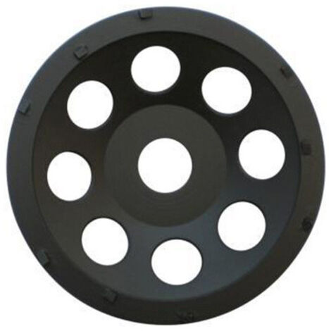 Diamwood Plateau de Surfaçage PCD avec 9 Segments en Diamant Polycristallin - D.125 mm - 22,23 mm - 21 mm - Utilisation à Sec ou à l'Eau - Idéal pour Béton, Epoxy et Peinture