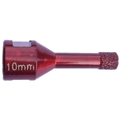 Diamwood Trépan Diamanté à Sec M14 - D. 10 mm - Ht. 63 mm - L. 35 mm - Idéal pour Grès Cérame, Pierre Naturelle, Marbre - Performance Supérieure - Utilisation à Sec ou à Eau