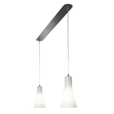 DIANA 140 Suspension double E27 Ø140mm verre opale Lpe non incl. ARIC 4177