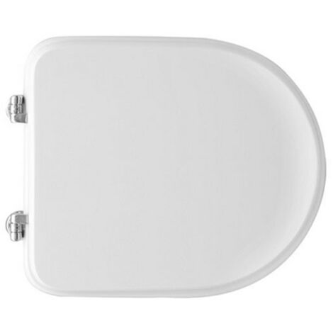 Dianhydro coprivaso sedile wc per Catalano vaso Neve 41 x 36 cm con cerniere regolabili in legno colato bianco