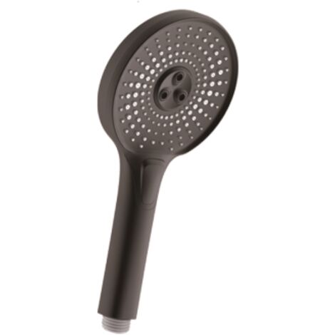 DianHydro doccia doccetta augusta 3 getti in ABS nero con sistema anticalcare 120 mm per doccia vasca