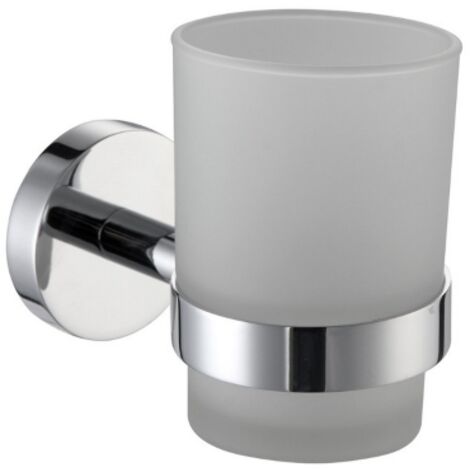 DianHydro Onia Porta spazzolini a parete in ottone cromato e vetro accessori bagno