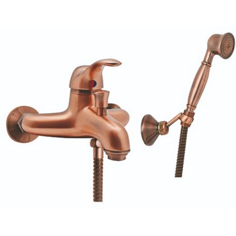 DianHydro serie Class gruppo vasca rubinetto monocomando con doccetta duplex ramato miscelatore