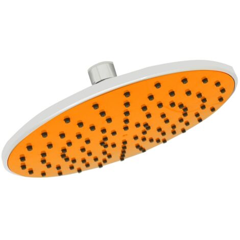 Dianhydro soffione con funzione water saving arancione per doccia 20 cm monogetto con sistema anticalcare accessori bagno doccia Arancione