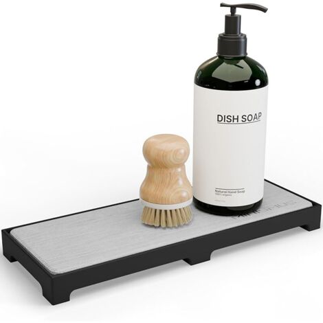 Diatomées Porte Eponge Evier Cuisine - Porte Eponge Evier à Séchage Rapide - Support Eponge Evier Cuisine - Porte Savon de Salle de Bain - Porte Brosse à Dents - Sink Caddy