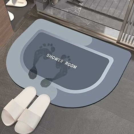 Diatomite Tapis de Bain, Tapis Antidéparant Séchage Rapide et Super Absorbant d'eau pour Salle de Bain, Facile à Nettoyer, Pas Facile de Rester Taches, 60 40 Cm