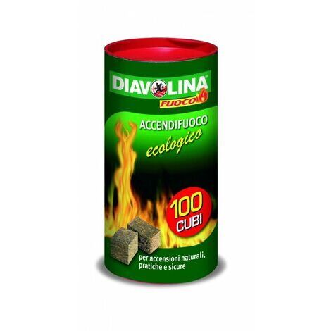 Diavolina 15317 Accendifuoco Ecologico 100 Cubi
