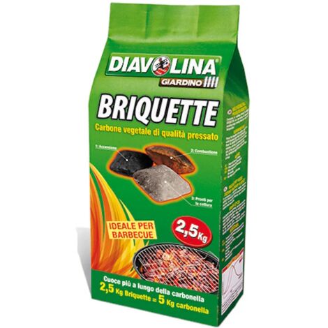 Diavolina 15504 Carbone Vegetale Briquette 2,5 kg