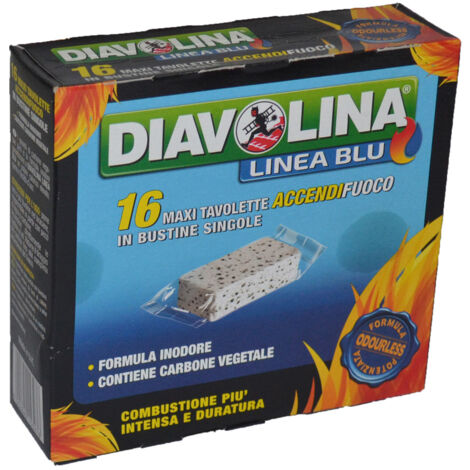 Diavolina Lignite Doppia Forza confezione da 16 Accensioni
