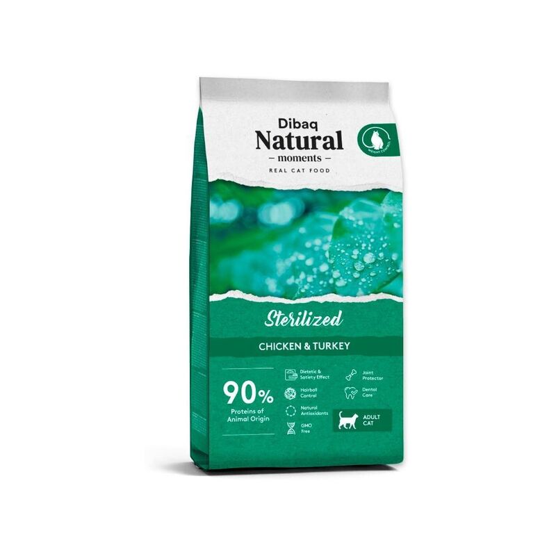 

Natural Moments ESTERILIZADOS PAVO pienso gato 7 Kg - Dibaq