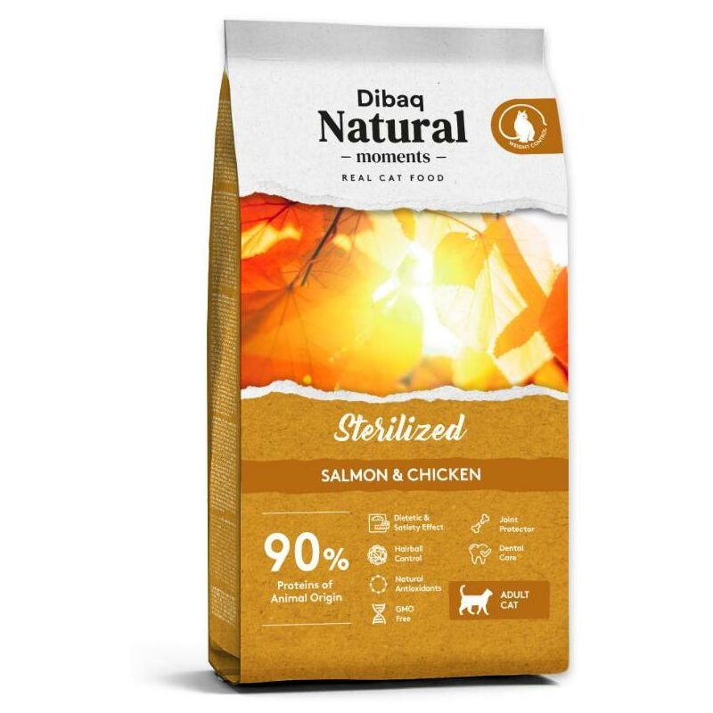 

Natural Moments ESTERILIZADOS SALMON pienso gato 2 kg - Dibaq