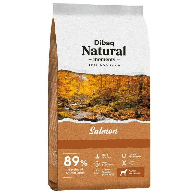 

Dibaq Natural Moments SALMON pienso perro alto en proteina 15 Kg