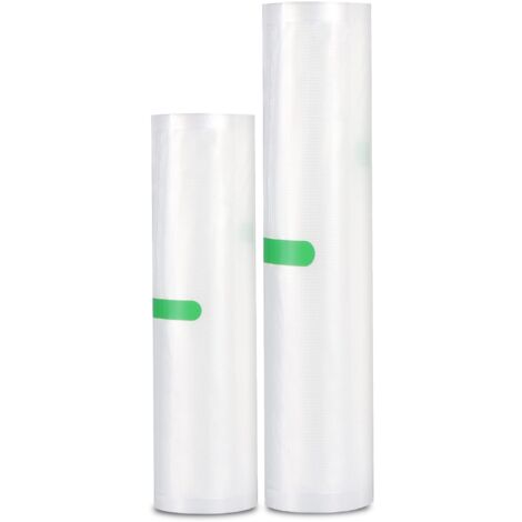 Diboniur Sacchetti Sottovuoto Alimenti, 2 Rotoli 28/20 ×500cm Rotolo Sottovuoto per Macchina Sottovuoto, Buste Sottovuoto per Conservazione Alimenti e Cottura Sous Vide