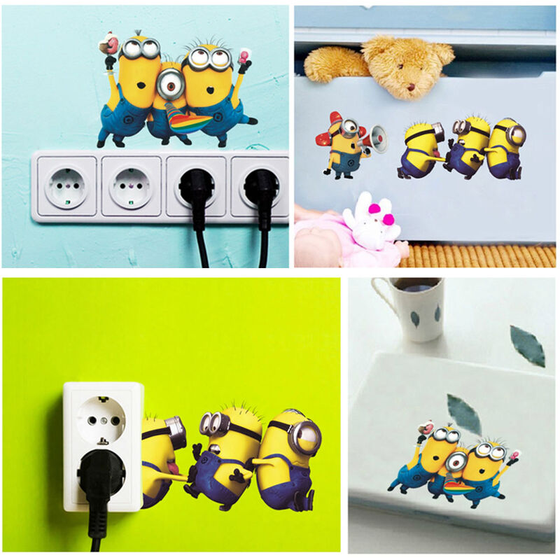 

Dibujos animados Lovely Minions Despicable Me pegatinas de pared extraibles DIY Kid's Child Room Decor Decal