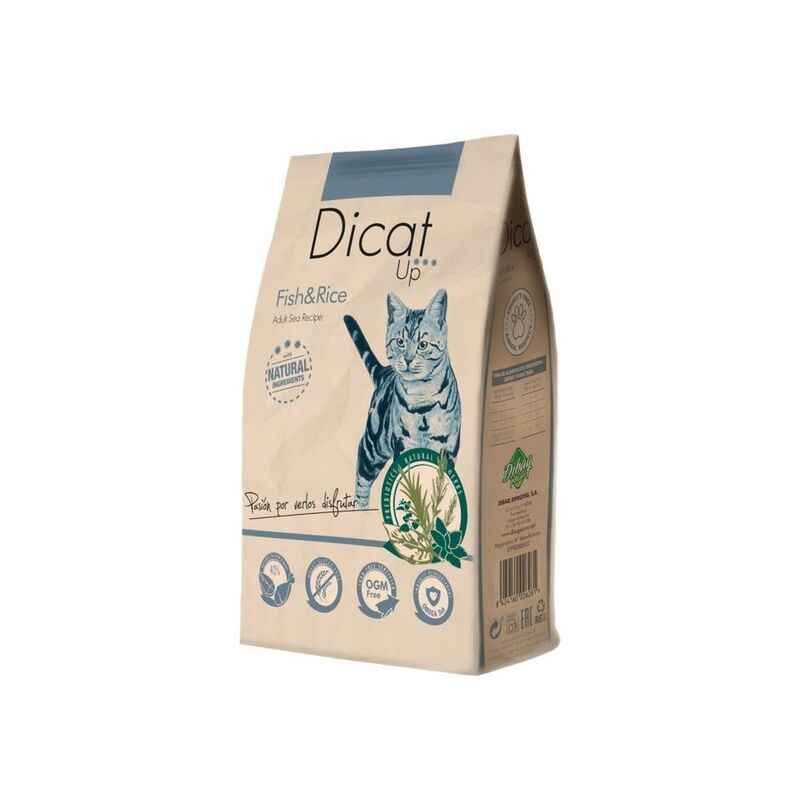 

Dicat Up ADULT FISH&RICE pienso premium gatos 3 Kg