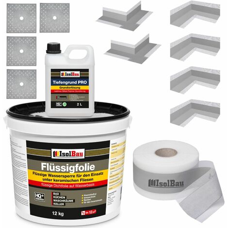 Dicht-Set Badabdichtung Duschabdichtung Dichtband Dichtfolie 12kg Dichtecke HQ