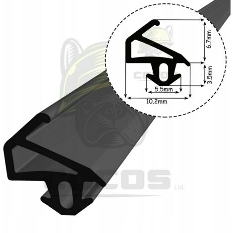 Dichtung für PVC-Fenster S-1342x BRUEGMANN SCHWARZ 1 m