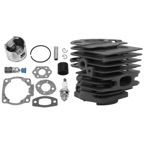 Dichtungssatz und Zylinderkit aus Aluminiumlegierung mit Zündkerze für Kettensägen – Kompatibel mit Husqvarna 50, 51, 55 und H55