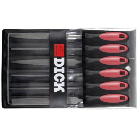 Dick 1187102-2K Set di chiavi a brugola 6 pz. 100/2 in custodia in plastica nera Dick, con impugnatura 2K 85 mm Lungh