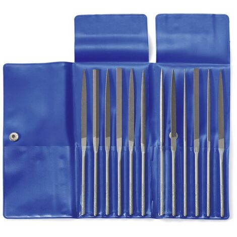 Dick 21001430 Jeu de limes à aiguille Hieb 3, 12 pièces dans un sac en plastique Longueur 140 mm 1 set R400692
