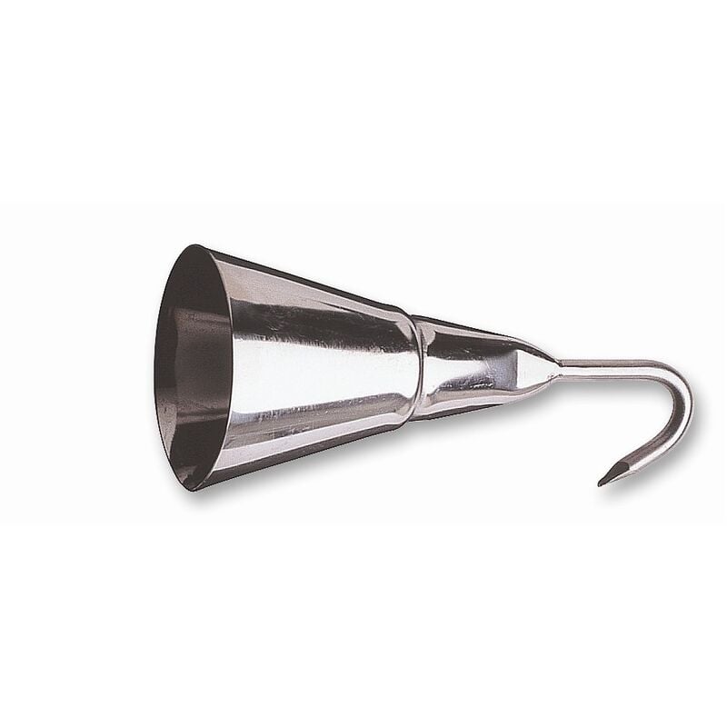 Dick Cloche grattoir avec crochet, cloche grattoir en acier inoxydable, inoxydable, hauteur 16 cm