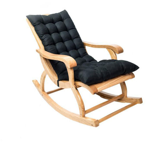 Dick gepolstertes Kissen aus Wildleder für Chaiselongue, rutschfest mit Befestigungsbändern, ideal für Garten und Schaukel