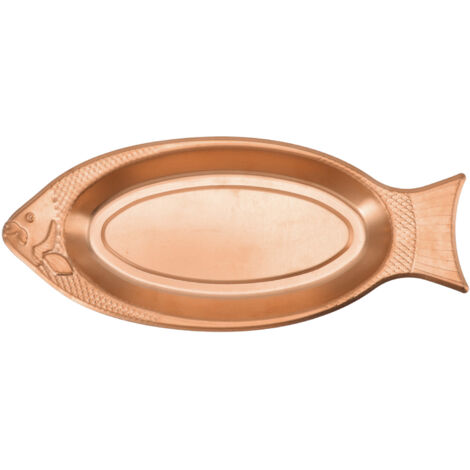 Dicke, fischförmige Servierplatte aus Edelstahl für Geburtstag und Hochzeit