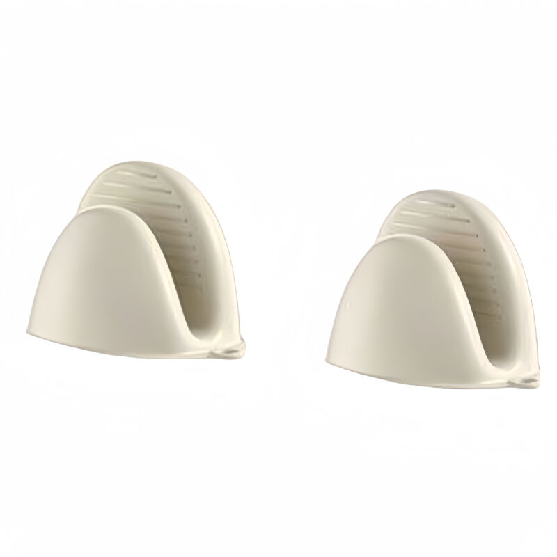 Image of Dicke, hitzebeständige Silikon-Ofenhandschuhe, geeignet zum Backen und Grillen (aprikosenfarben)