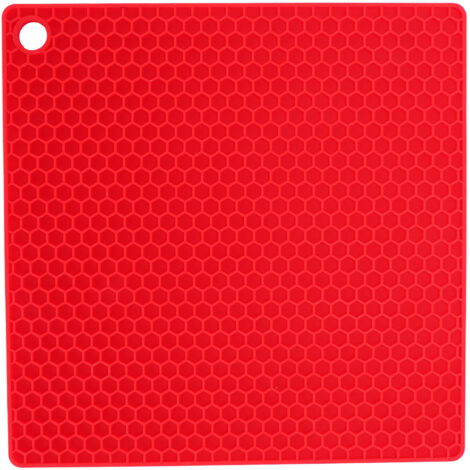 Dicke, lebensmittelechte Silikon-Mikrowellenmatte, verbrühungssicher und wärmeisolierend (Rot)