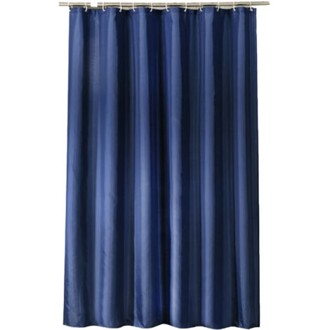 Dicker, wasserdichter Duschvorhang aus Polyester, modernes Design mit Haken, ideal für Badezimmer zu Hause oder im Hotel, dunkelblaue Farbe