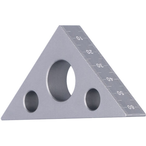 Dickes dreieckiges Aluminiumlineal zum Messen von Höhe und Winkel bei der Holzbearbeitung