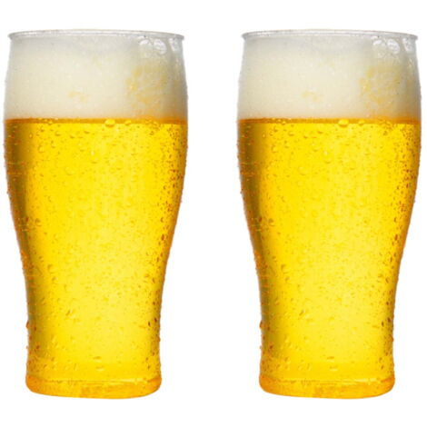 Dickwandige, klare Craft-Biergläser für den Heimgebrauch (2er-Set)