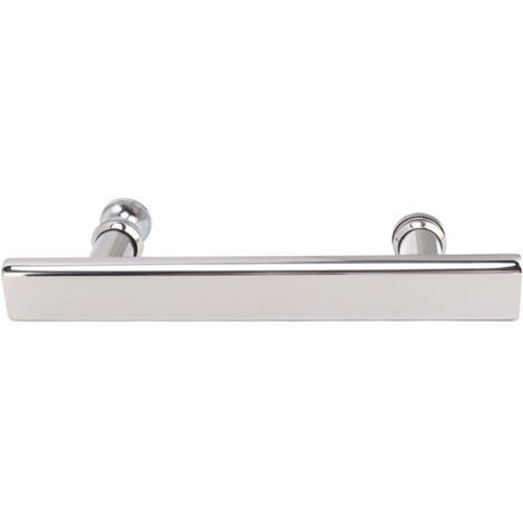 Dickwandiger Schiebetürgriff aus Edelstahl für Bad und Küche, modernes und robustes Design.