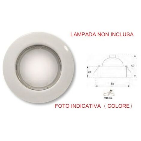 Faretto ad incasso Inox LED 50W 230V IP20 GU10 LAMPO DIKOR230/IN/SL