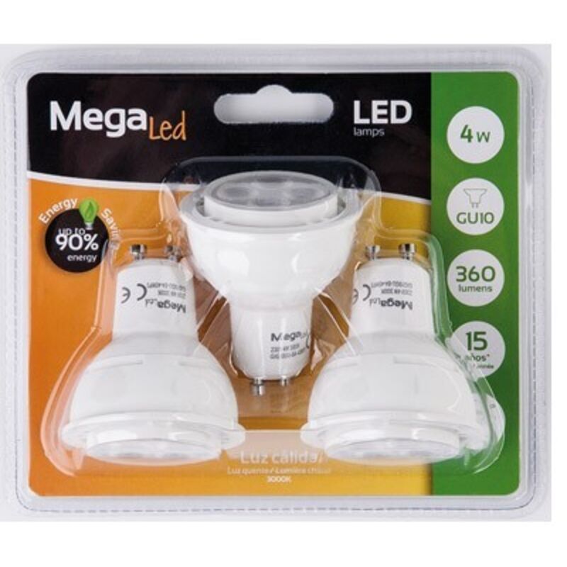 

Dicroica Gu10 4W (Pack-3)