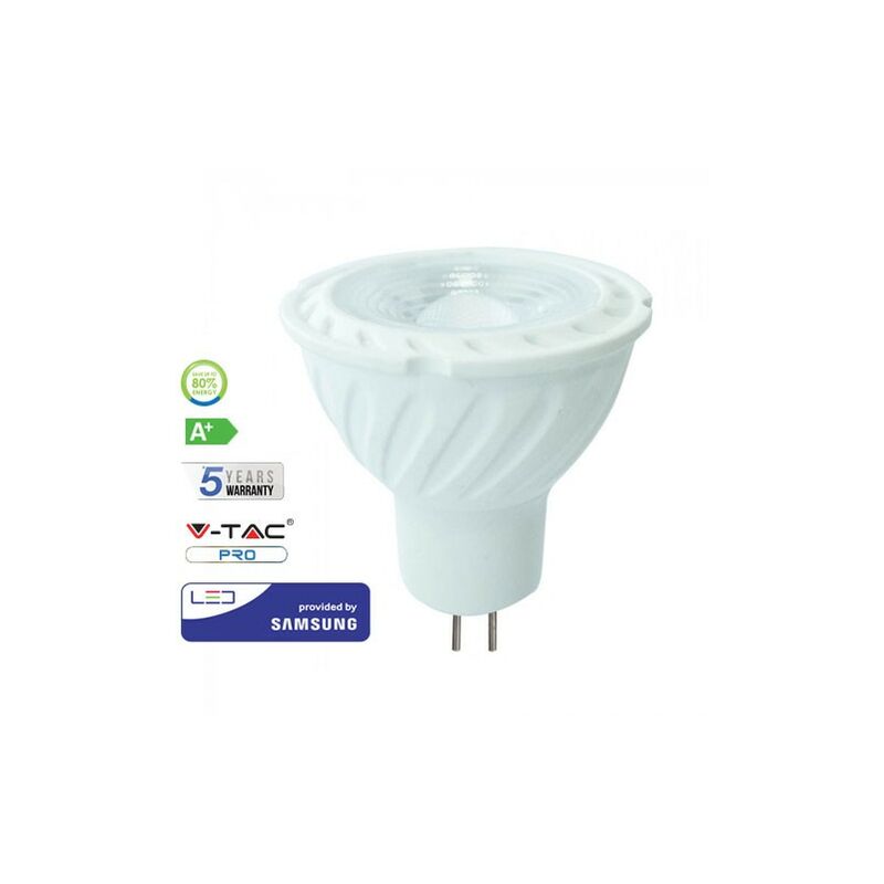 

Dicroica LED Samsung MR16 6.5W 38° PRO Temperatura de color - 6400K Blanco frío - V-tac
